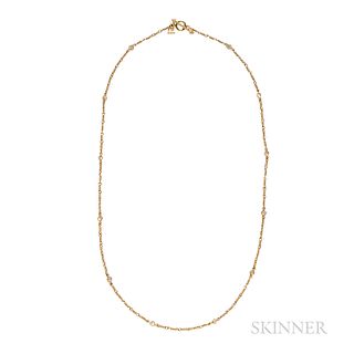 Temple St. Clair 18kt Gold and White Sapphire Chain