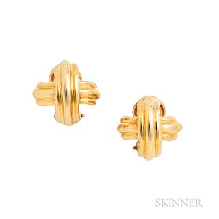 Tiffany & Co. 18kt Gold "Signature" Earrings
