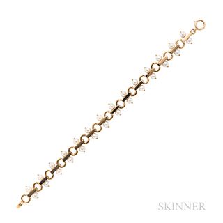Tiffany & Co. 14kt Gold and Cultured Pearl Bracelet