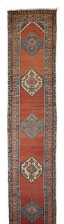 Antique Bakhshaish Rug, 3'4" x 17'3"