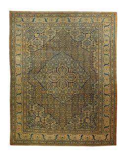Antique Tabriz Rug, 9'1" X 11'10"
