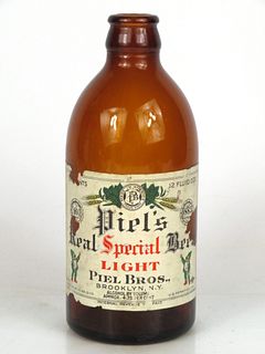1933 Piel's Real Special Beer 12oz Stubby bottle Brooklyn, New York