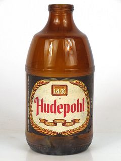 1972 Hudepohl Beer 12oz Handy "Glass Can" bottle Cincinnati, Ohio