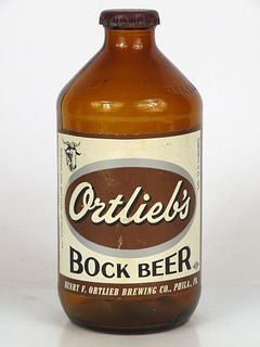 1962 Ortlieb's Bock Beer 12oz Handy "Glass Can" bottle Philadelphia, Pennsylvania