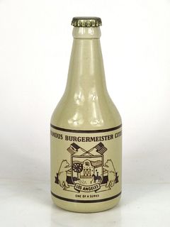 1967 Burgermeister Beer 9oz Painted Label ACL bottle Los Angeles, California