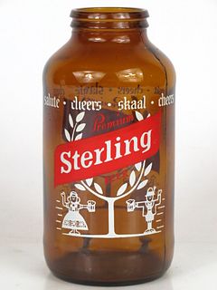 1962 Sterling Premium Beer 12oz Painted Label ACL bottle Evansville, Indiana