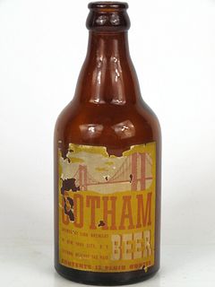 1936 Gotham Beer 12oz Steinie bottle New York, New York