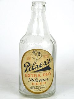 1943 Pilser's Extra Dry Beer (Fidelio Embossed) 12oz Steinie bottle Brooklyn, New York