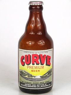 1965 Curve Premium Beer 12oz Steinie bottle Altoona, Pennsylvania
