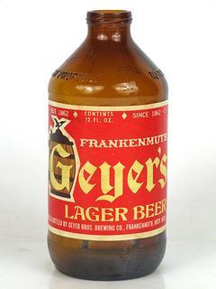 1968 Geyer's Lager Beer 12oz Handy "Glass Can" bottle Frankenmuth, Michigan