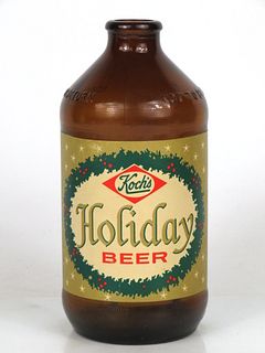 1960 Koch's Holiday Beer 12oz Handy "Glass Can" bottle Dunkirk, New York