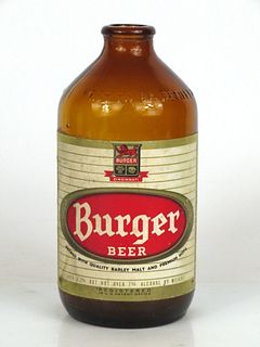 1960 Burger Beer 12oz Handy "Glass Can" bottle Akron, Ohio