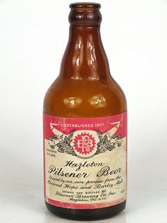 1939 Hazelton Pilsener Beer 12oz Steinie bottle Hazleton, Pennsylvania