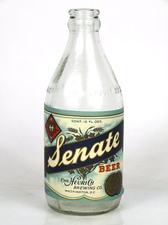 1943 Senate Beer 12oz Stubby bottle Washington, District Of Columbia