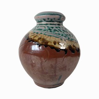 Vintage John Preus Studio Pottery Glazed Vase