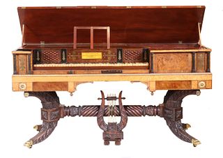 Loud & Brothers Classical Inlaid Mahogany Piano