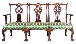 George III Style Triple Chair-Back Settee