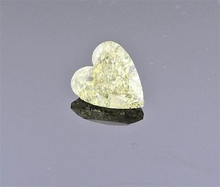 GIA 1.01ct Fancy Yellow Heart Diamond