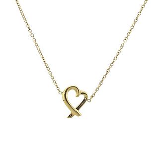 Tiffany &amp; Co Paloma Picasso 18k Gold Open Heart Necklace