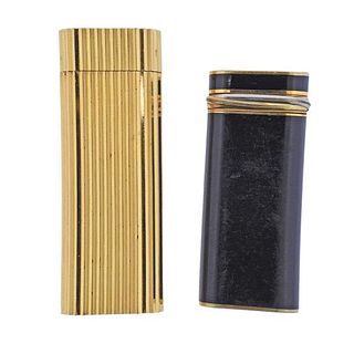 Cartier Gold Plated Resin Lighter lot of 2