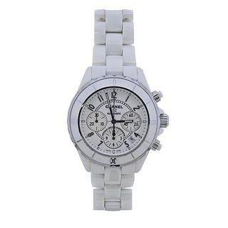 Chanel J12 White Ceramic Chronograph Automatic Watch H2009