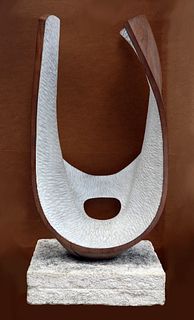 Abstract Wooden Curved Form by Barbara Hepworth
