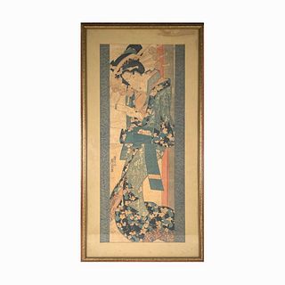 Keisai Eisen (JAPAN 1790-1848) Woodblock Print