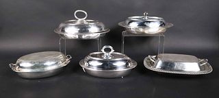 Five Silver Plated Vegetable Serving Dishes