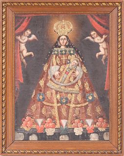 Spanish Colonial School, Madonna and Child