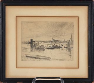 J.M. Whistler, Etching, Cardigan Pier