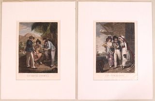 Two Engravings British Plenty & Scarcity in India