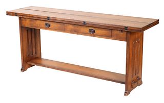 Stickley Oak Console Table