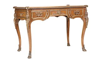 Louis XV Style Leather-Inset Writing Desk