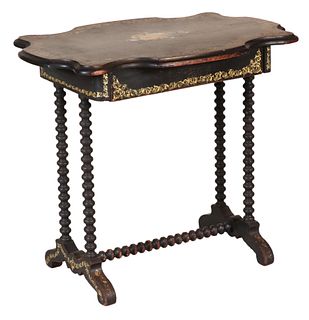 Victorian Painted & Ebonized Occasional Table