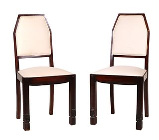Pair of Art Deco Style Mahogany Side Chairs