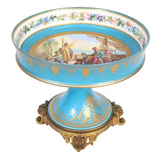Sevres Ormolu-Mounted Porcelain Tazza