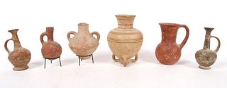 Six Pre-Columbian Pottery Vases and Pitchers