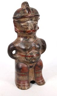 Pre-Columbian Jalisco Painted Pottery Figure