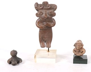 Three Pre-Columbian Pottery Small Figurals