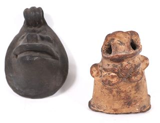 Two Pre-Columbian Pottery Hanging Figures