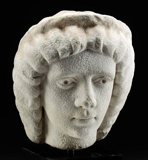 Roman Marble Head of a Female, ex-Anthony Quinn