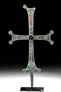 Huge 10th C. Byzantine Bronze Processional Cross