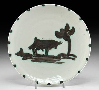 Picasso Ceramic Plate - "Taureau sous l'arbre" (1952)