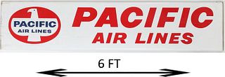 Rare Vintage Pacific Airlines Metal Sign, Large