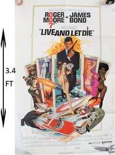 Live & Let Die James Bond Orig. Movie Poster 1973