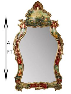 Large Trumeau Gilt Wood Mirror