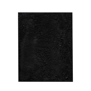 BEATRIZ ZAMORA (Ciudad de México, 1935 - ) El negro #1782 Firmado. Mixta sobre tela. 55 x 70 cm. Detalles de conservación.
