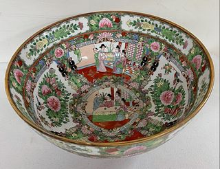 A Large Chinese Export Bowl Signed