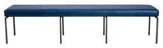 Modern Minimalist Leather Upholstered Long Bench