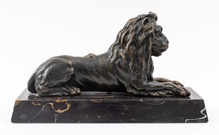 Grand Tour Manner Bronze Lion Sculpture